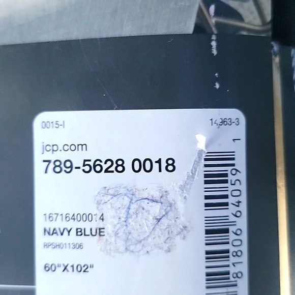 Fieldcrest Luxury Cotton Linen Harringbone Tablecloth 60 x 102 Navy Blue - Picture 8 of 8